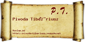 Pivoda Tibériusz névjegykártya